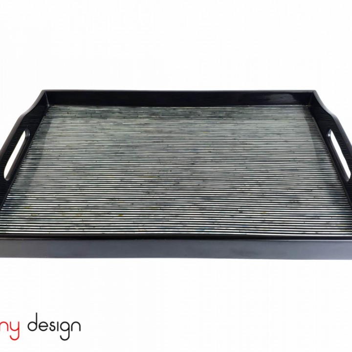 Rectangle lacquer tray with mother of pearl 27*40cm